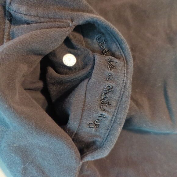 Lululemon Go Forward Sweatshirt Womens 4 Black Cowl Neck Long Sleeves - Picture 6 of 7